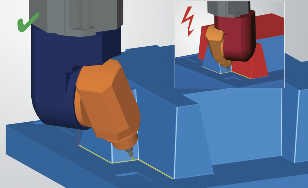 Optimized infeed movements considerably reduce auxiliary processing time.